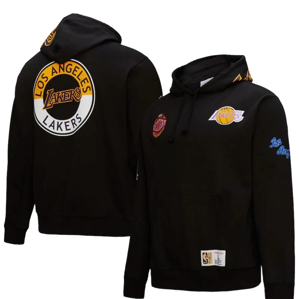 Los Angeles Lakers Mitchell & Ness Hardwood Classics Blackout Pullover Hoody XL